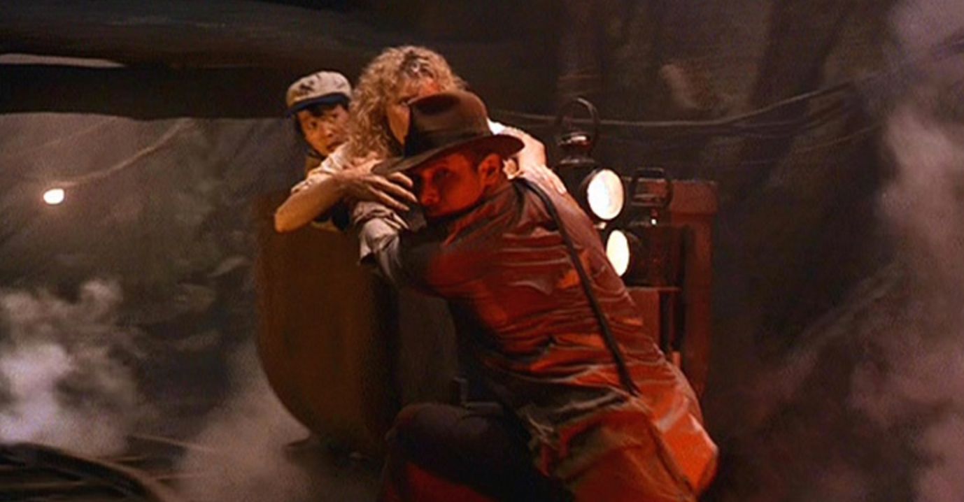 The Mine Cart Chase In Indiana Jones And The Temple Of Doom
