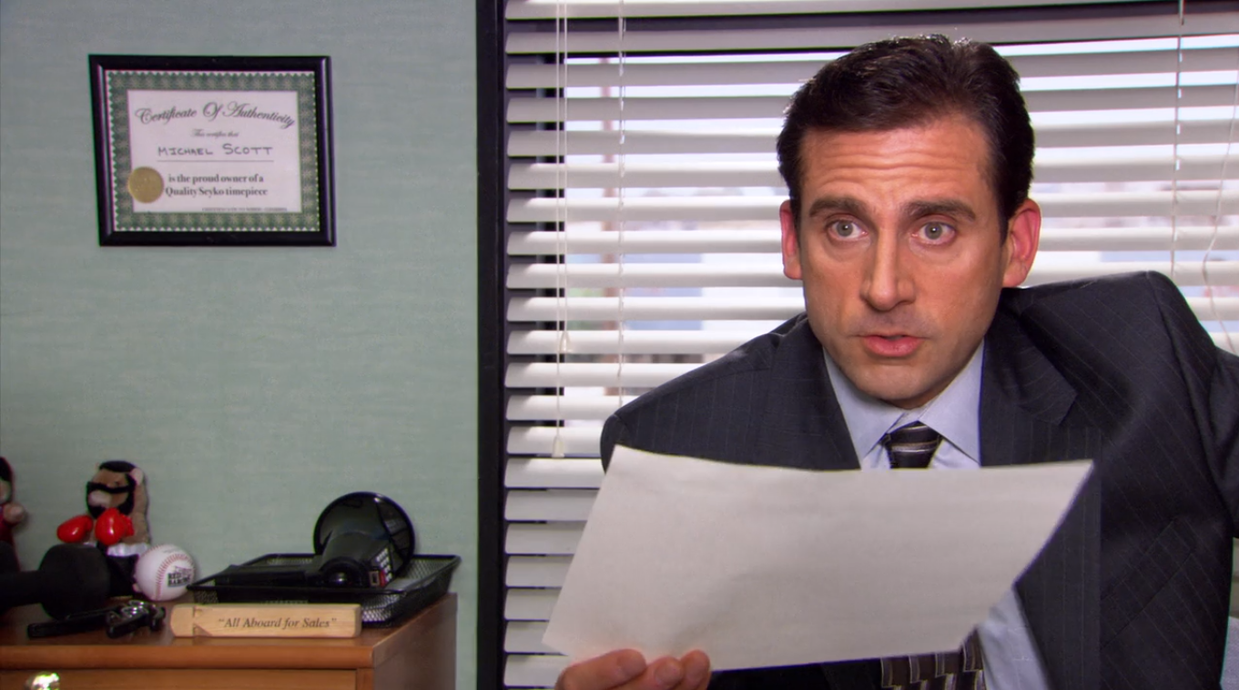 The-Office-Michael-Scott-Paper-Pass-In-Office