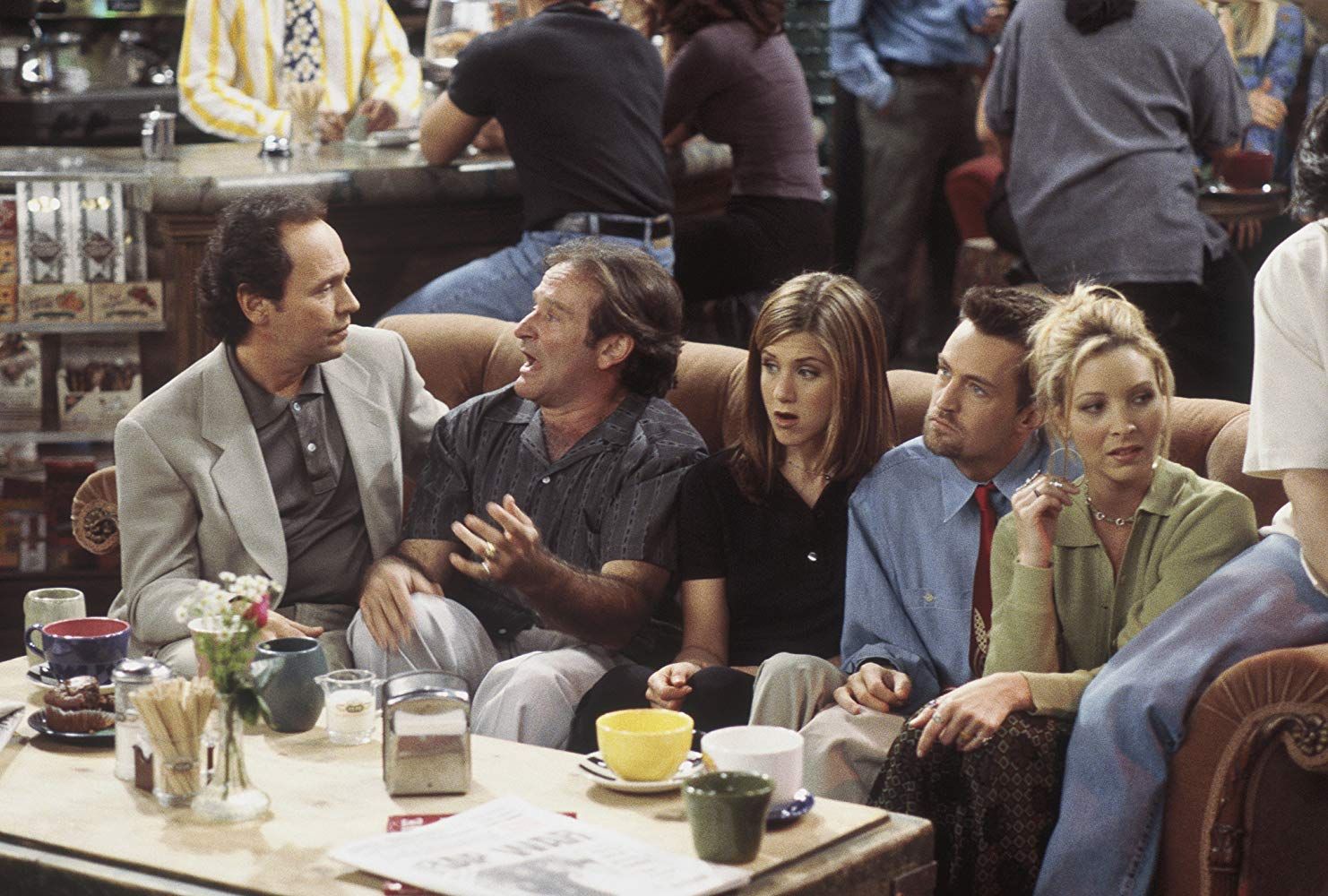 Billy Crystal &amp; Robin Williams - Friends Cameo - Coffee House - Couch 