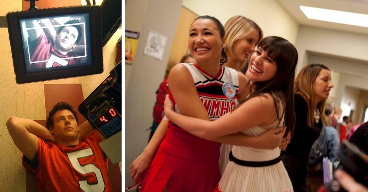 Glee - Behind The Scenes - Cory Monteith - Lea Michele - Naya Rivera