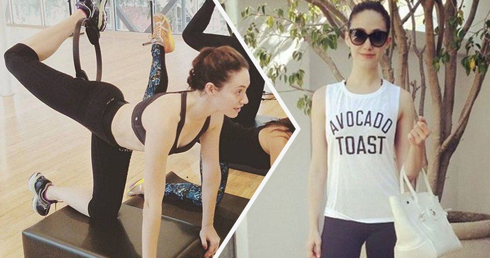 Emmy Rossum from Shameless staying in shape
