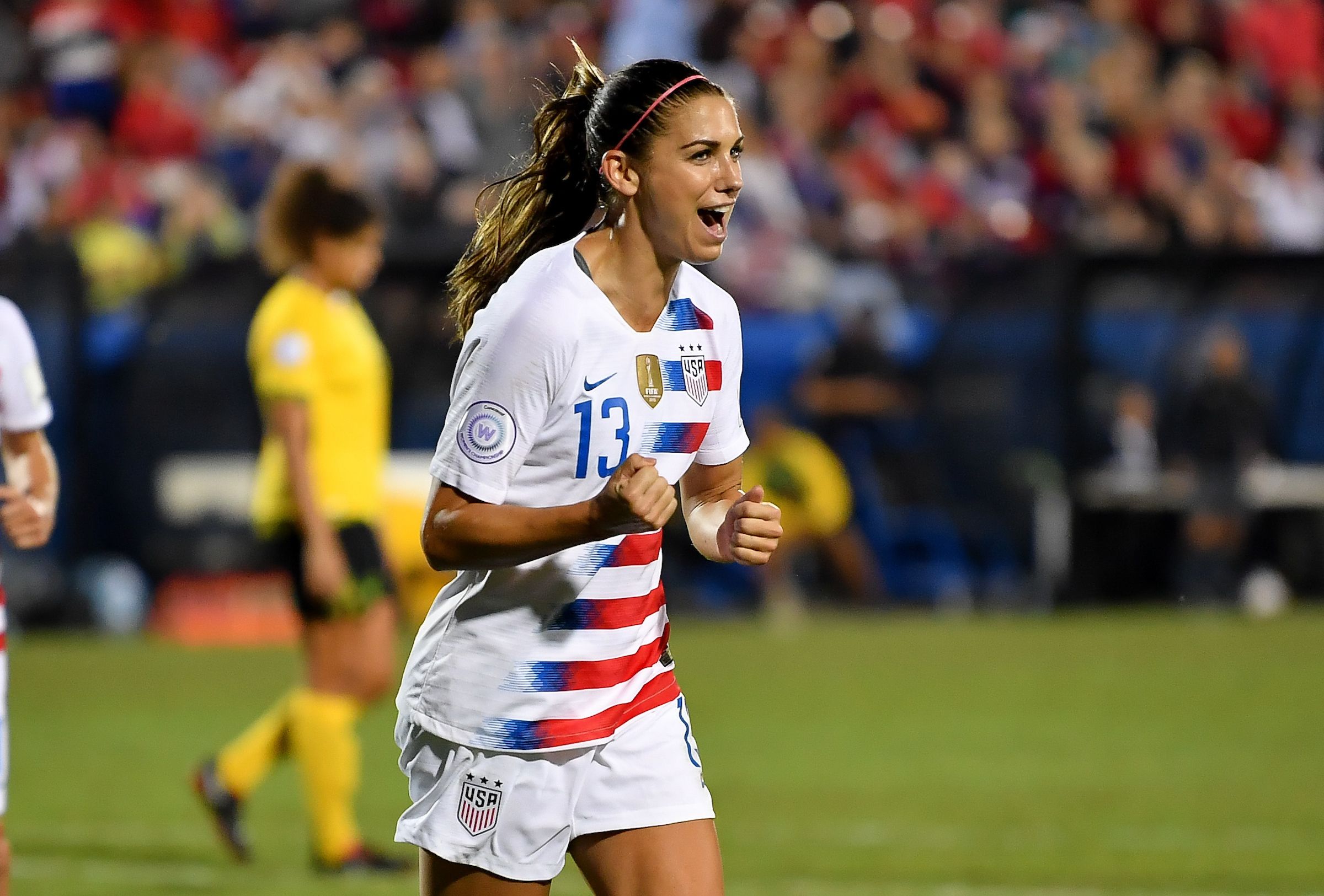 Alex Morgan representing the US Women's Soccer Team