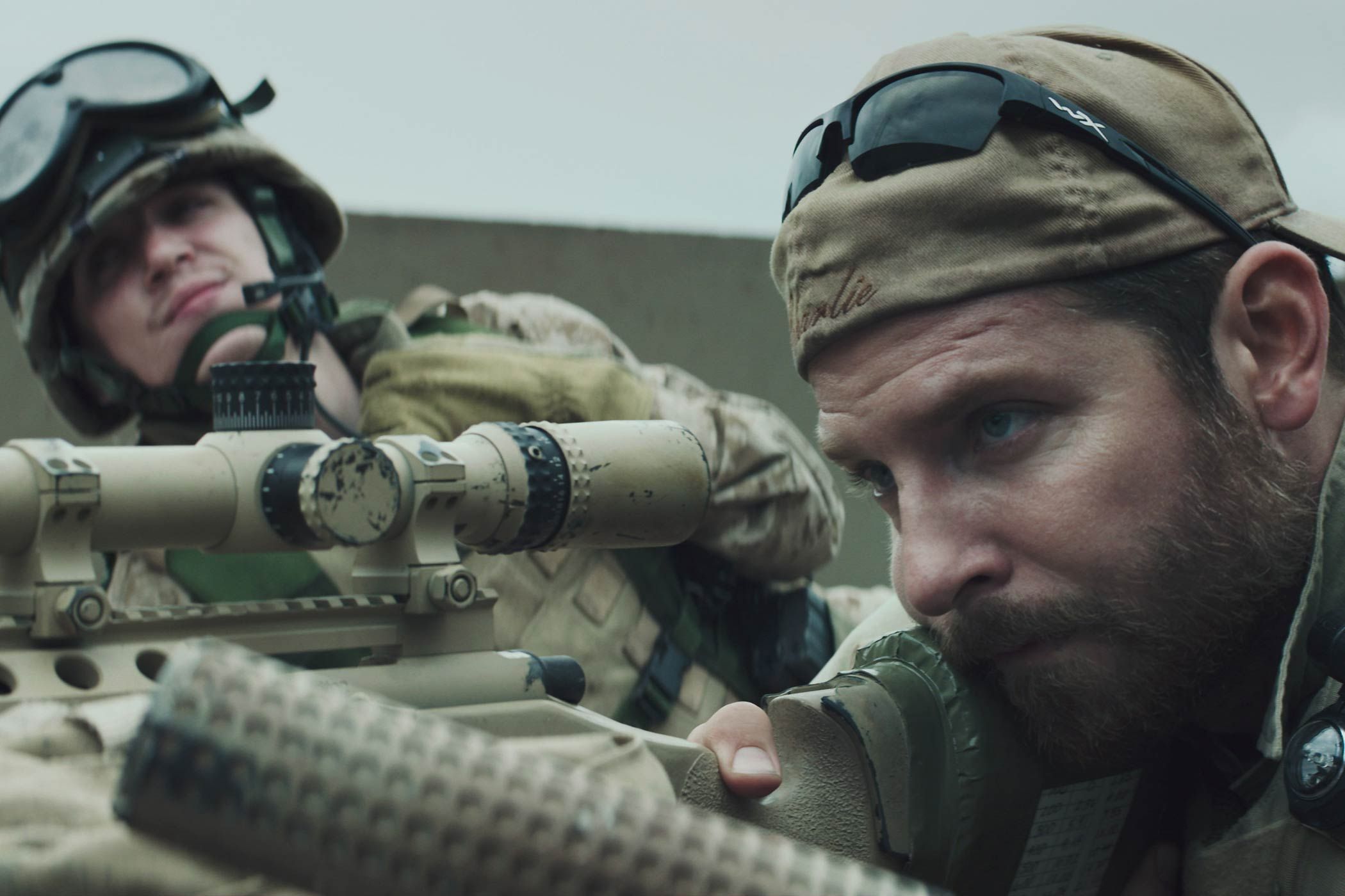 Bradley Cooper in a scene in American Sniper