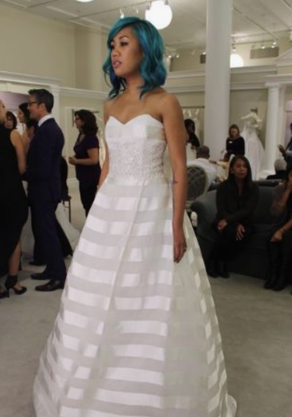 Striped wedding dress say 2025 yes to the dress