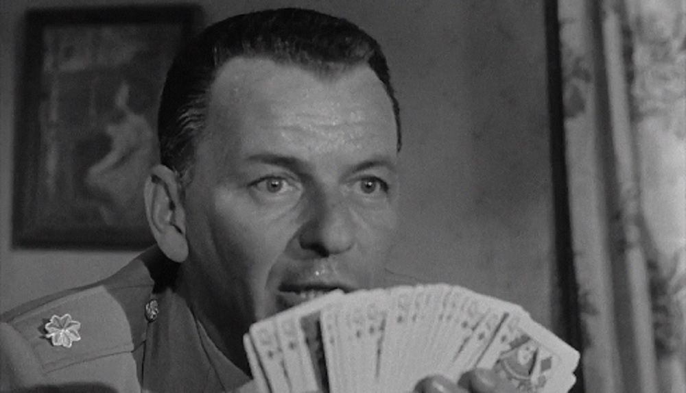Frank Sinatra acting in a film.