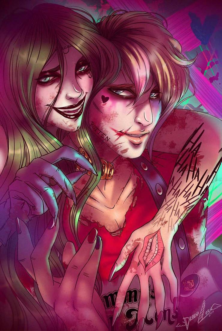 Joker And Harley Quinn.jpg?Q=50&Amp;Fit=Crop&Amp;W=740&Amp;Dpr=1 -A Collection Of Amazing Fan Art Of Dc Characters That You'D Love To See More