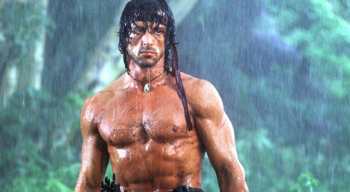 Sylvester Stallone in Rambo.