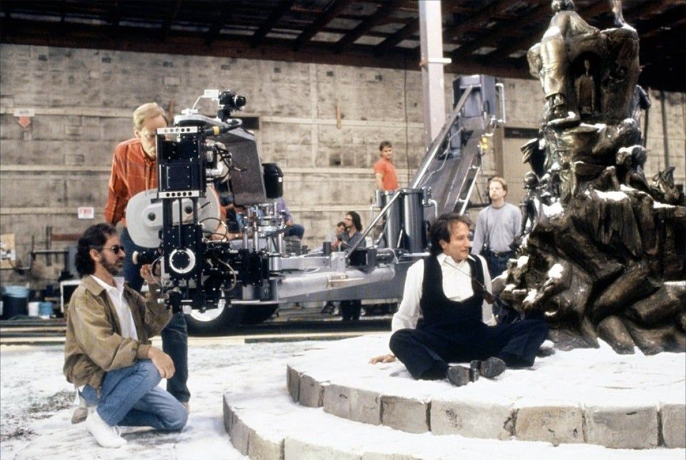 Robin Williams filming Hook