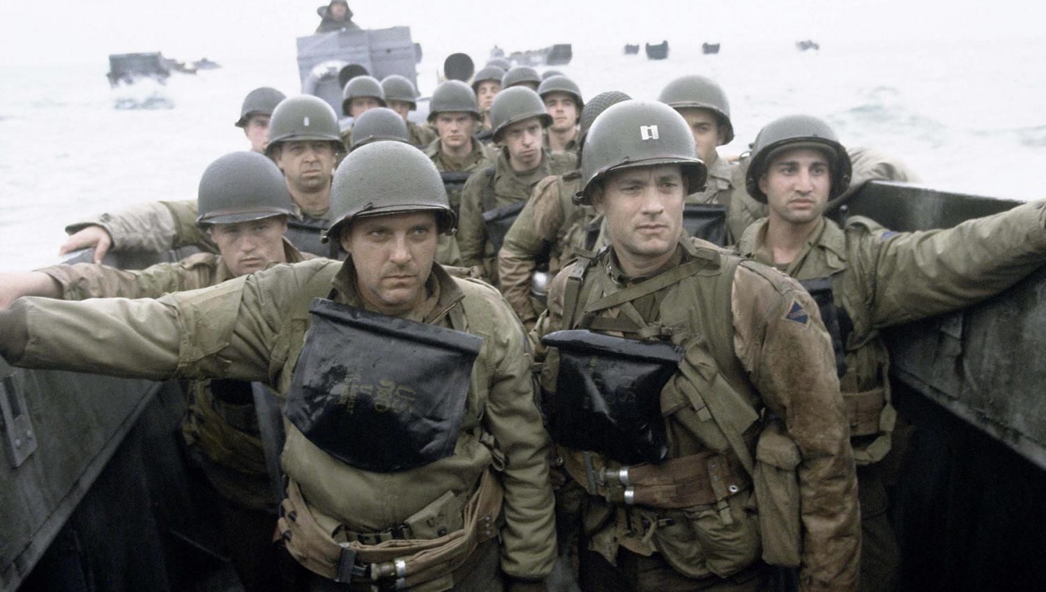 American Soldiers in one of the scenes of Saving Private Ryan