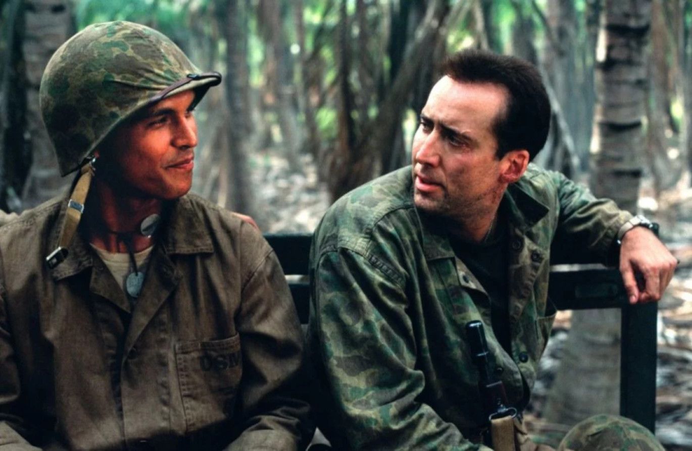Nicolas Cage in one of the scenes of Windtalkers