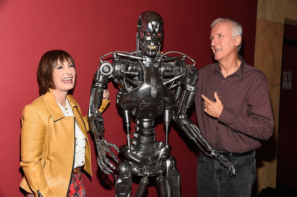 James Cameron and Gale Anne Hurd with Terminator