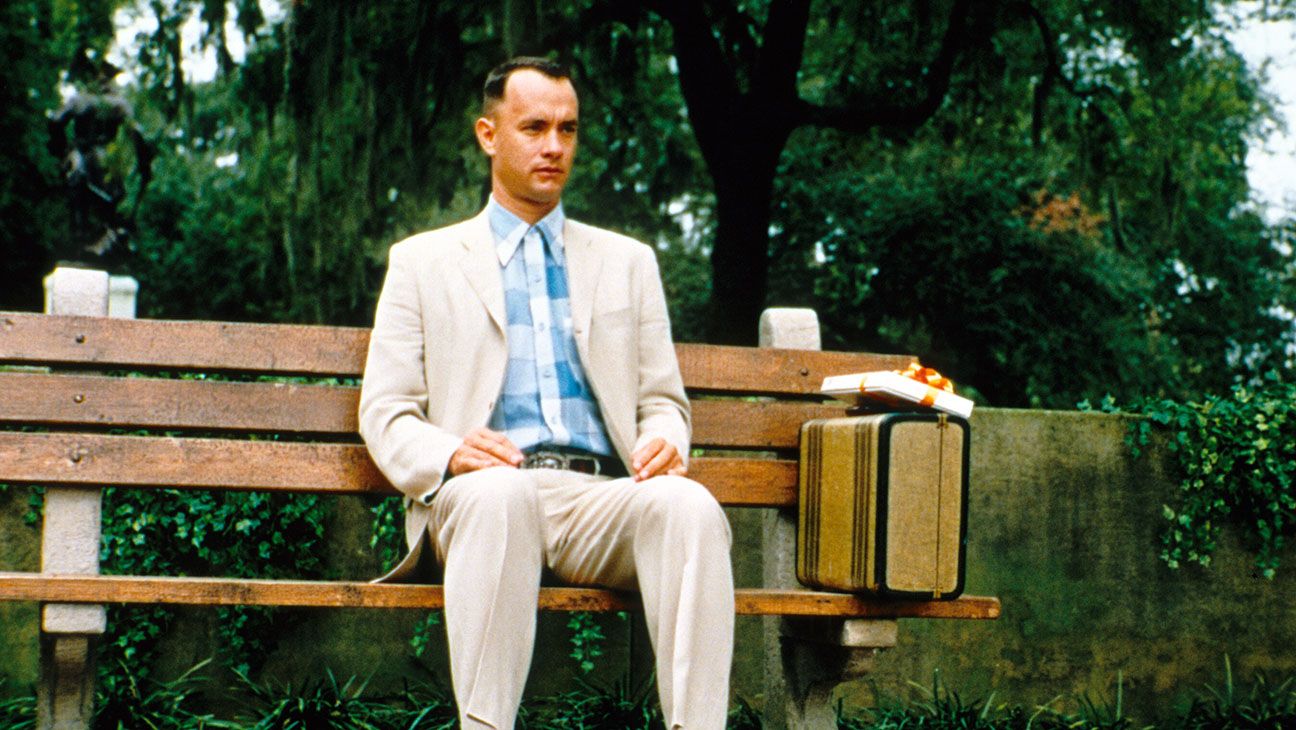 Forrest Gump on the bench