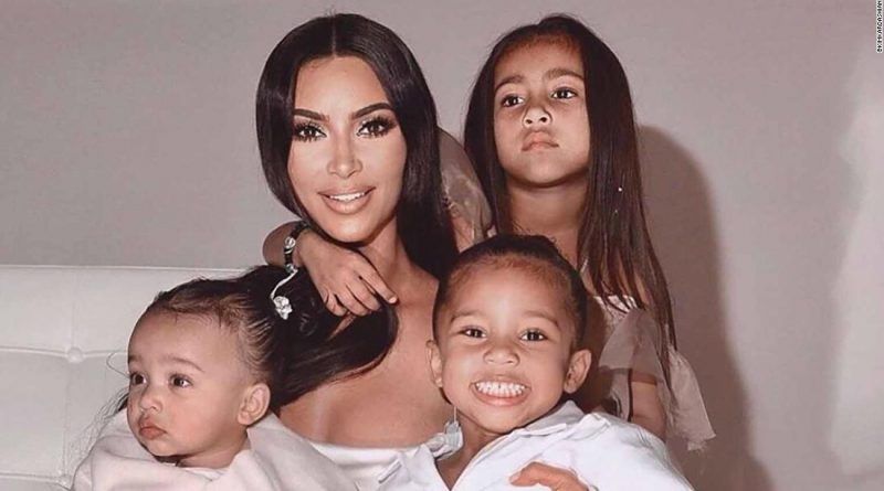 Kim Kardashian West shares new photos of Kanye and kids.