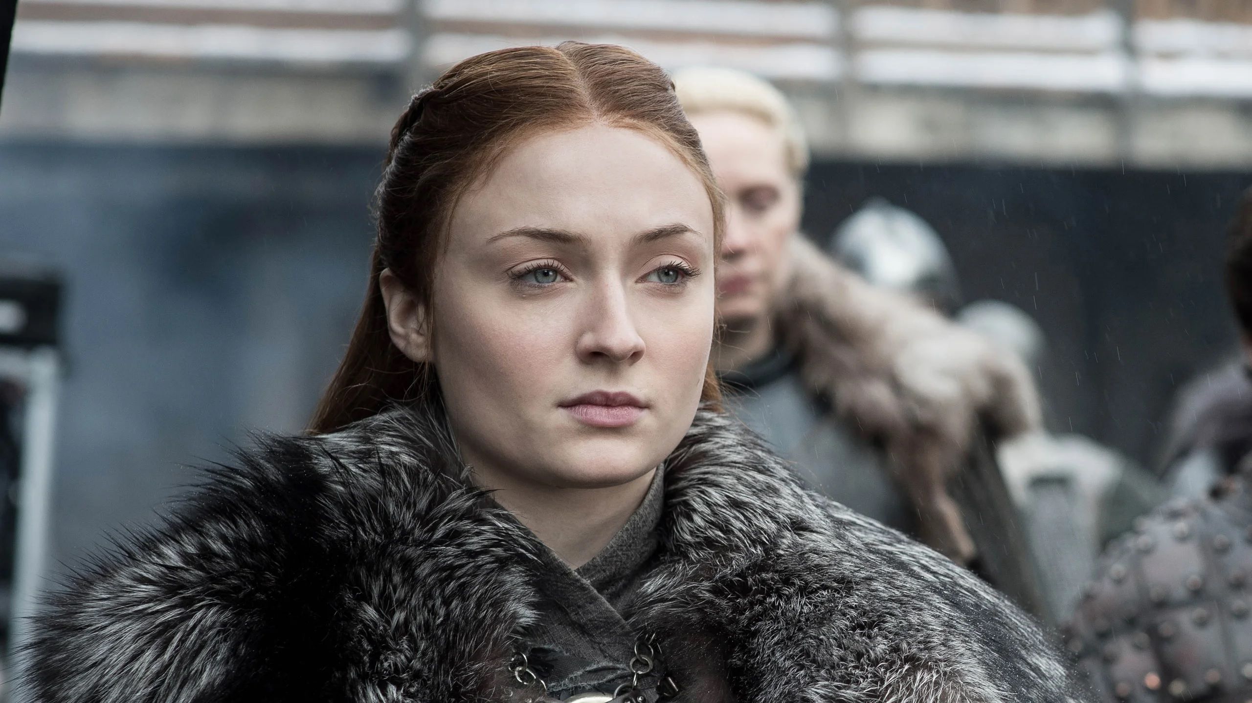 Sophie Turner as she appears in season 7 of Game of Thrones as Sansa Stark.
