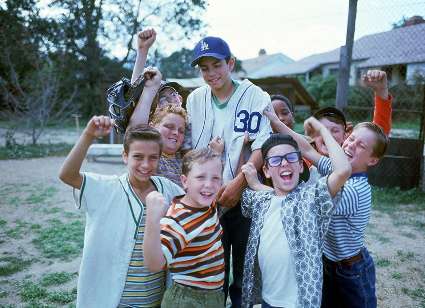 Kids from The Sandlot cheering