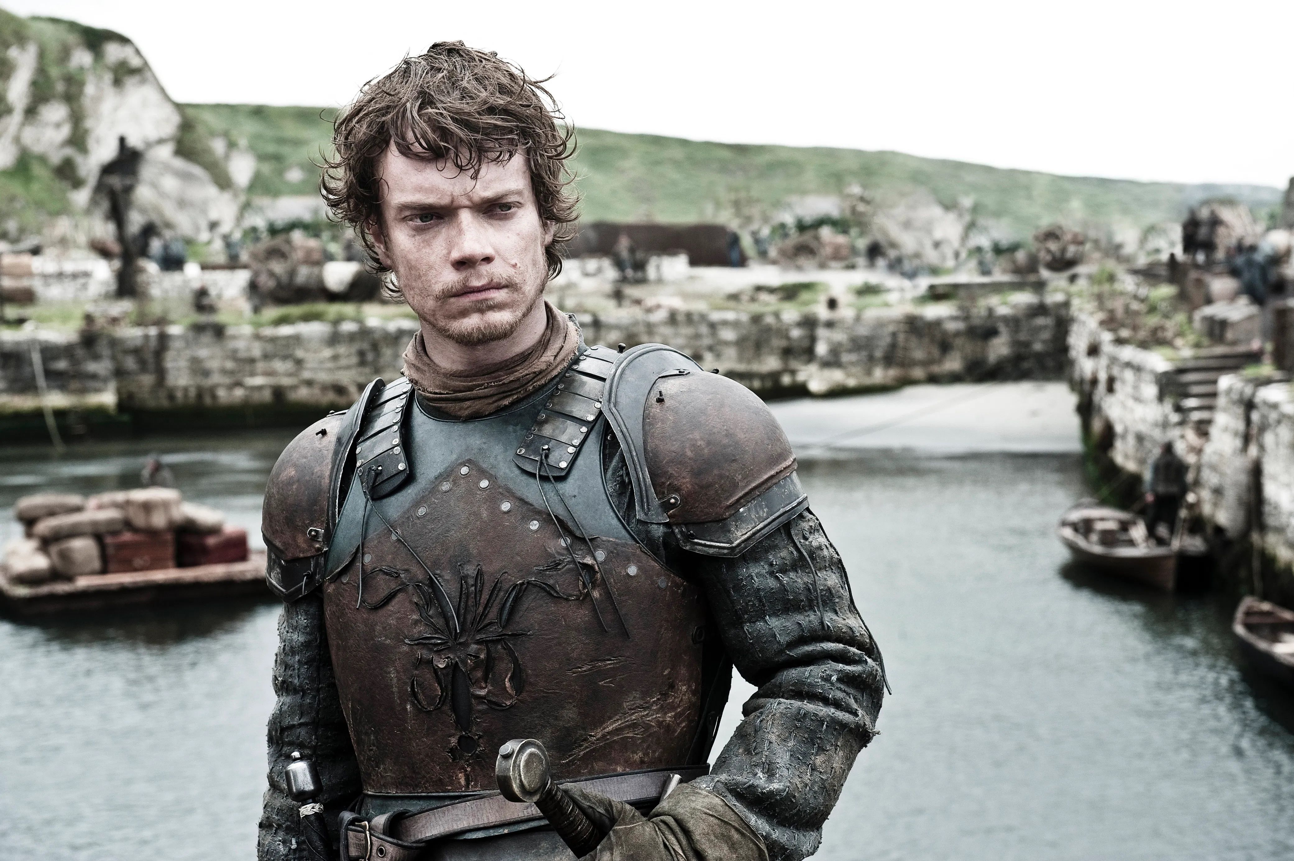Alfie Allen in port as Theon Greyjoy in Game of Thrones.