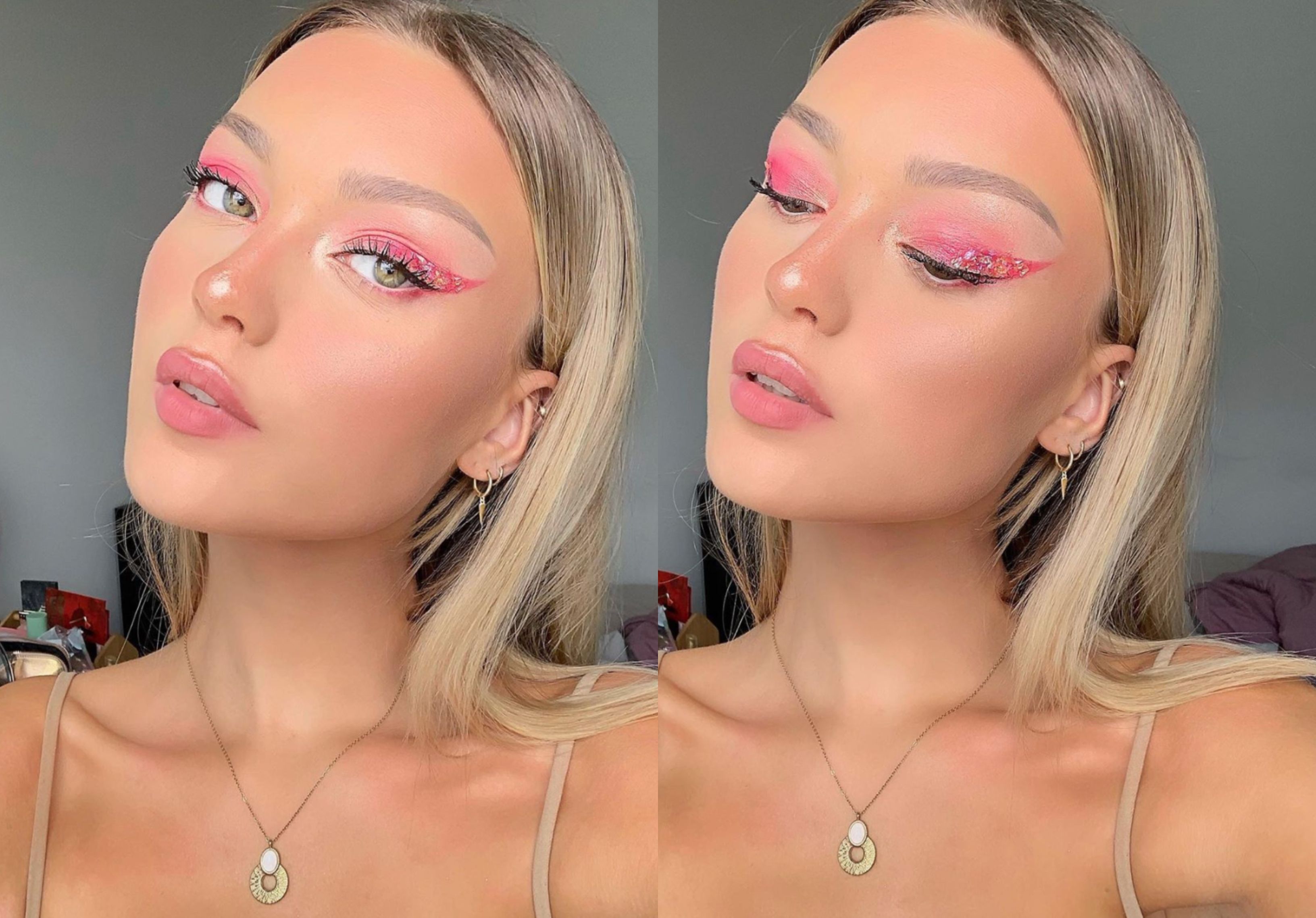 Barbie-inspired pink eyeliner look