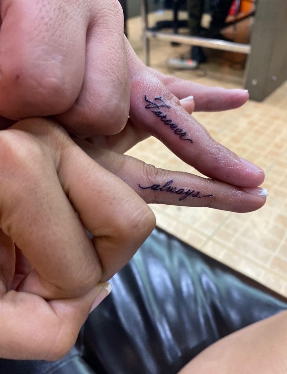 A Couple With Matching Tattoos