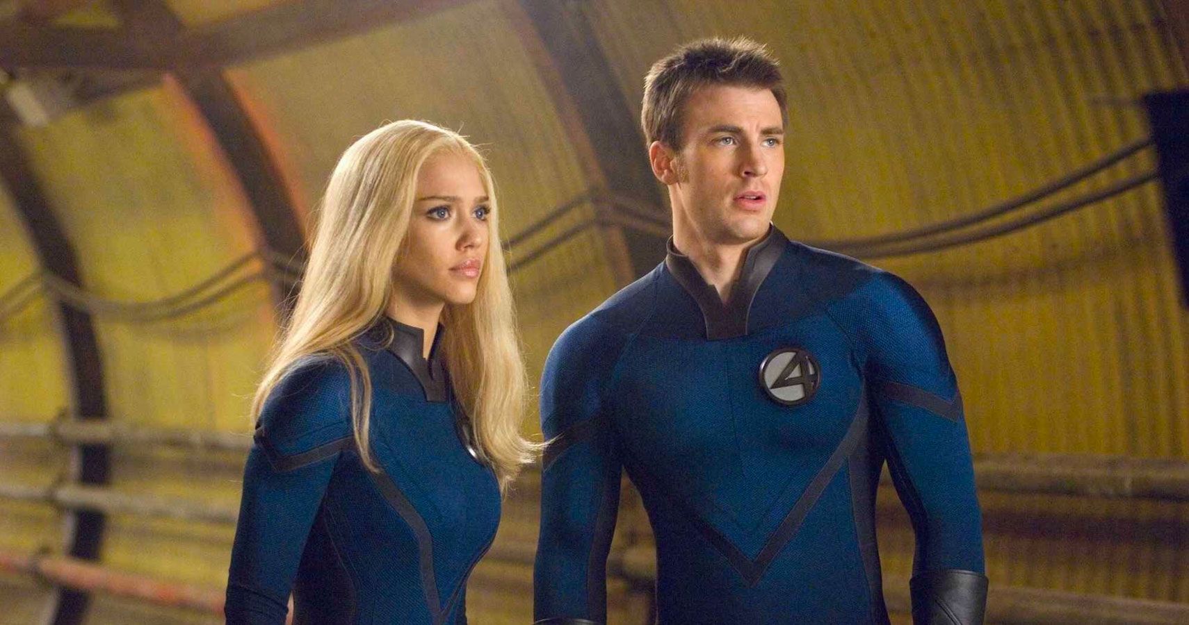 Jessica Alba and Chris Evans in The Fantastic Four