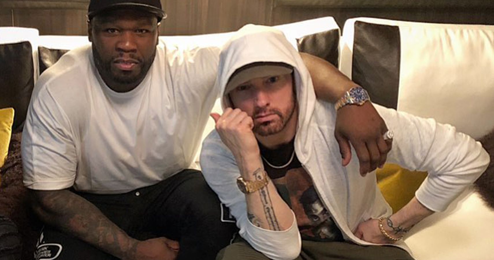 50 Cent and Eminem in 2018