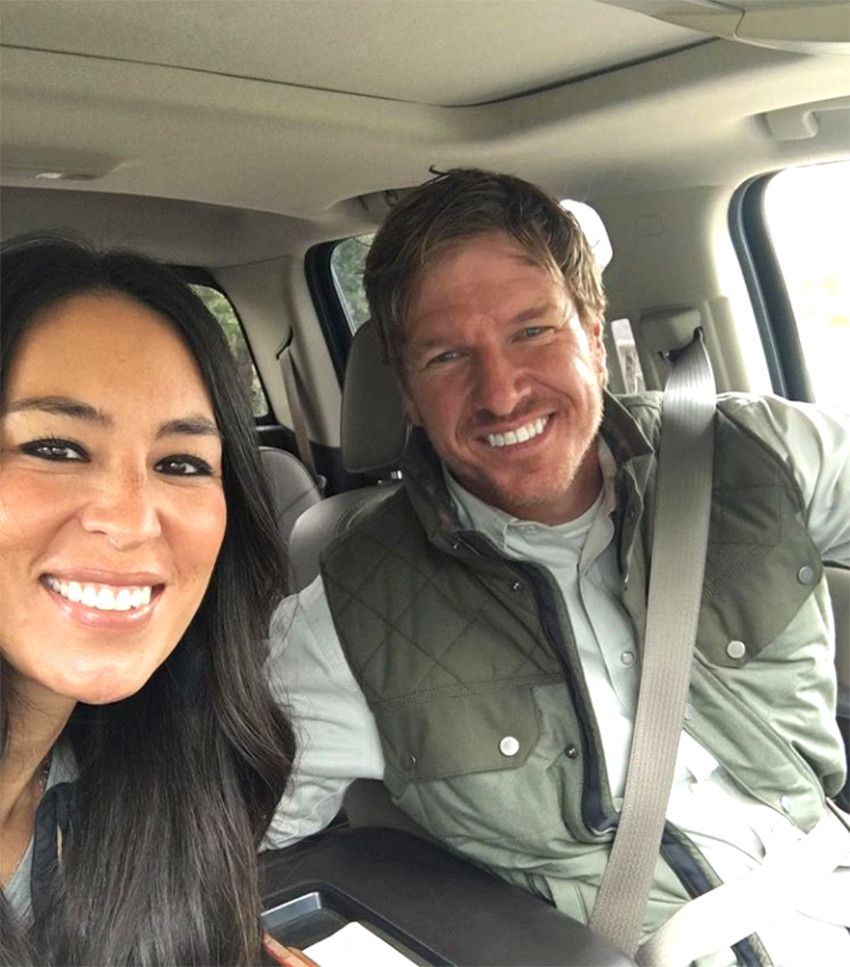 Joanna Gaines and Chip Gaines go for a drive