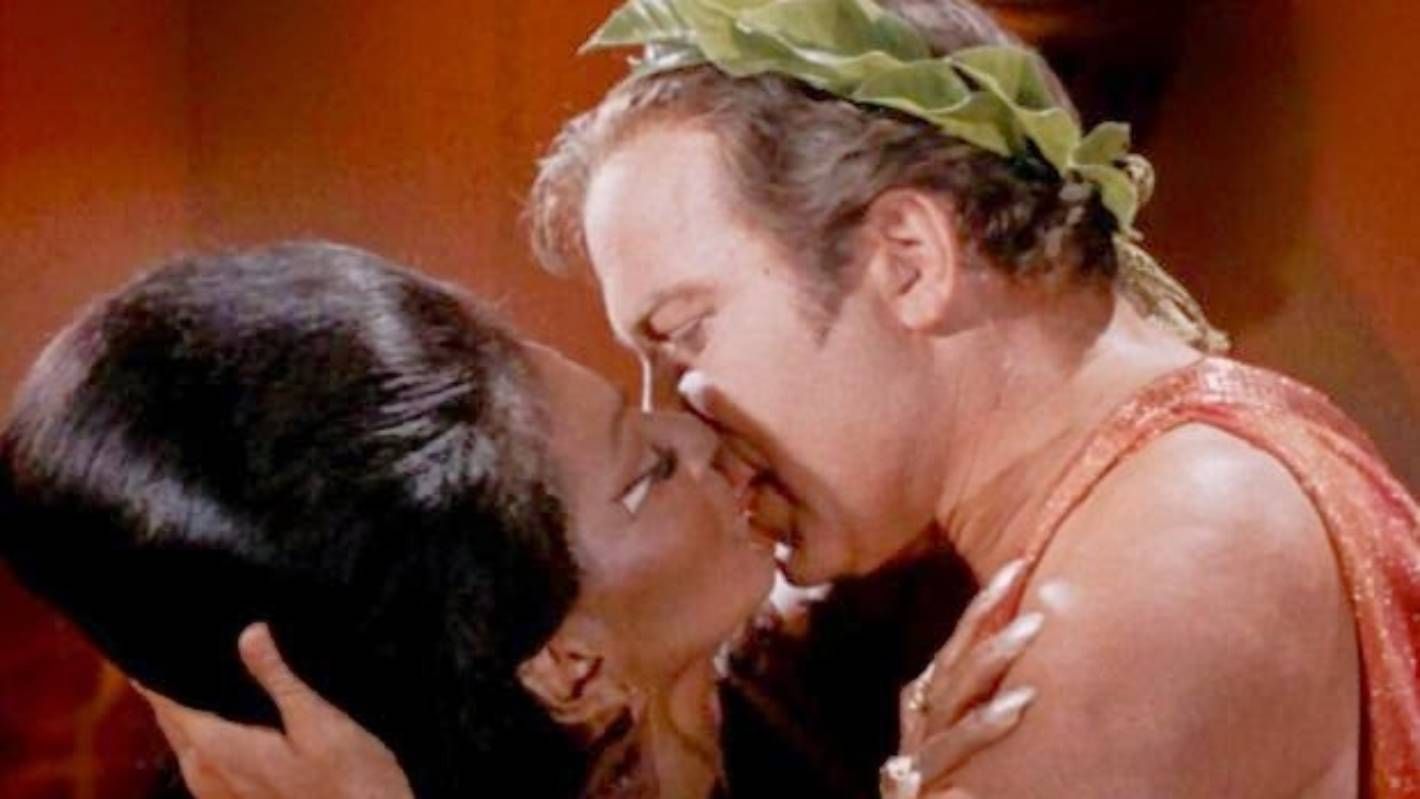 Kirk and Uhura's historic kiss on Star Trek
