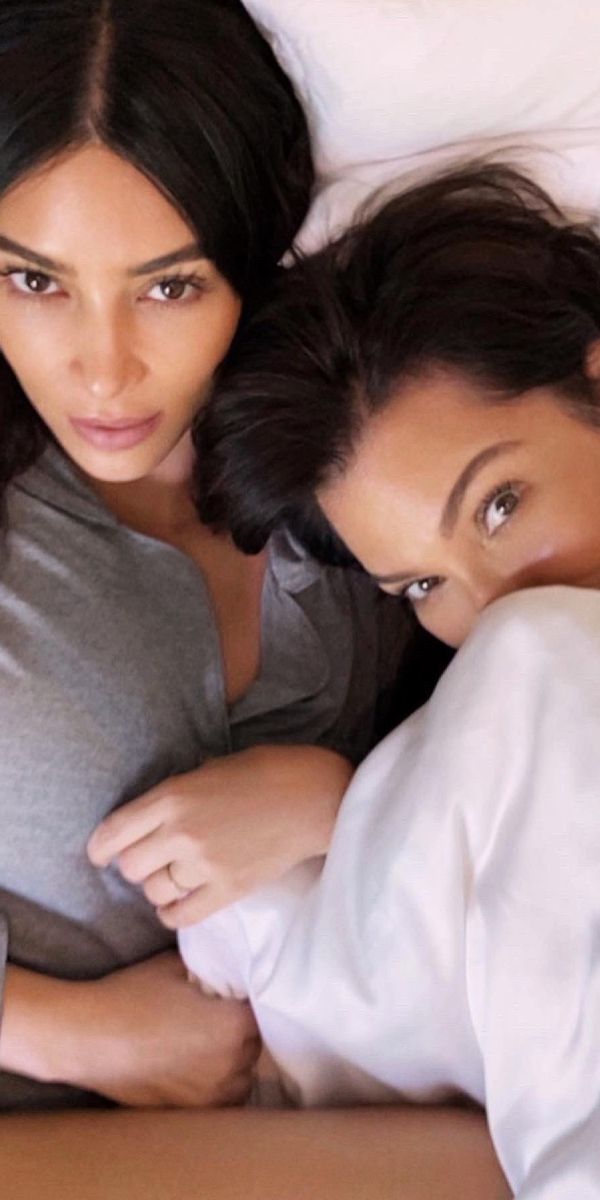 Kim Kardashian and Kris Jenner wear SKIMS sleepwear