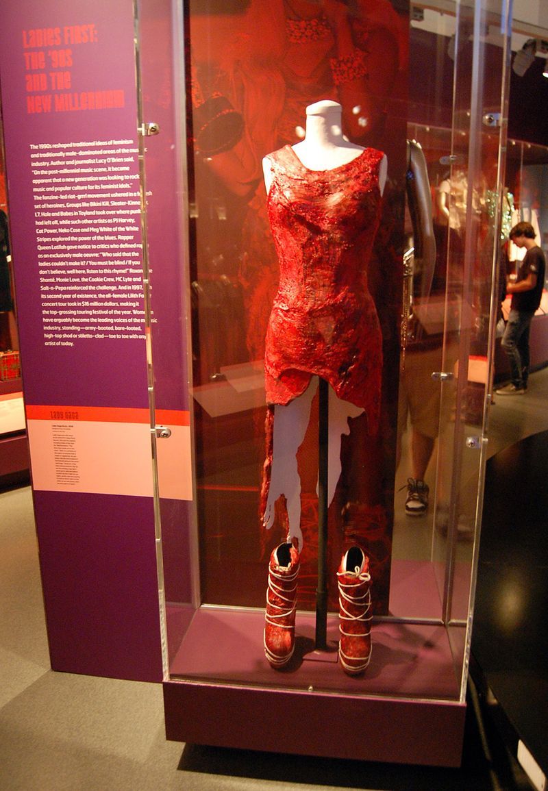 lady gaga's meat dress post-preservation