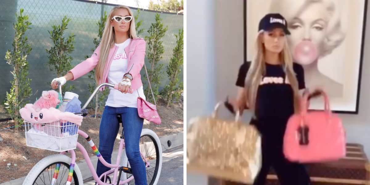 Paris Hilton Uses Her Louis Vuitton Bags To Work Out