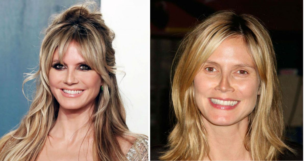 Heidi Klum with and without makeup