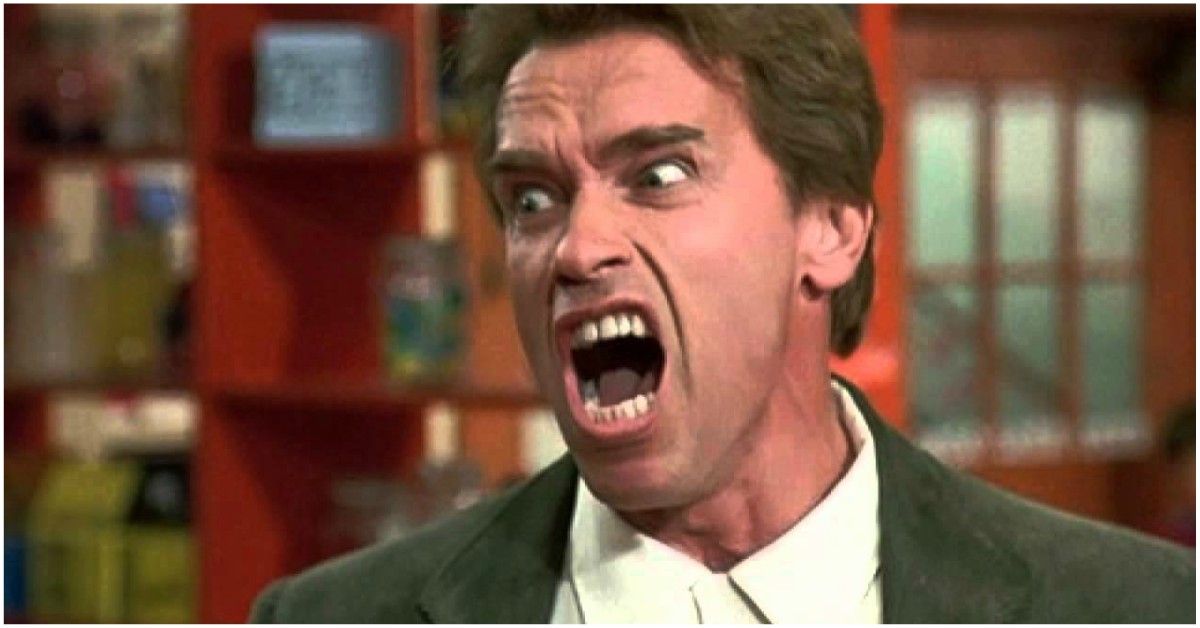 Arnold Schwarzenegger angry