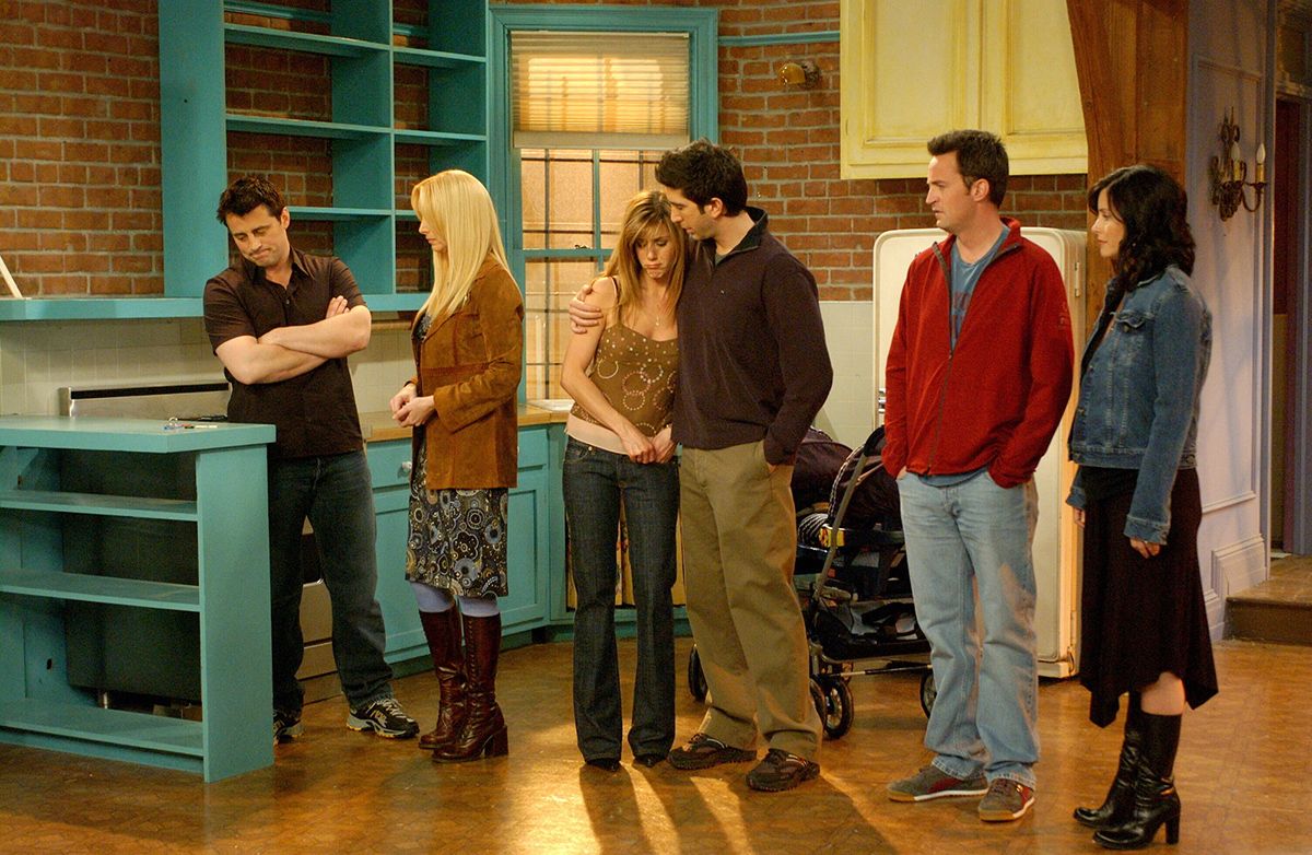 Friends cast during the final episode