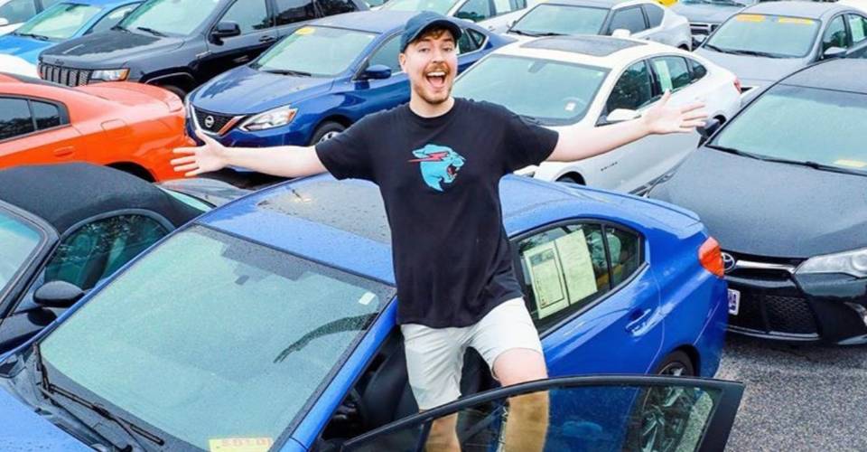 Viral Star Mr Beast Gives Away 40 Different Cars To One Lucky Channel Subscriber