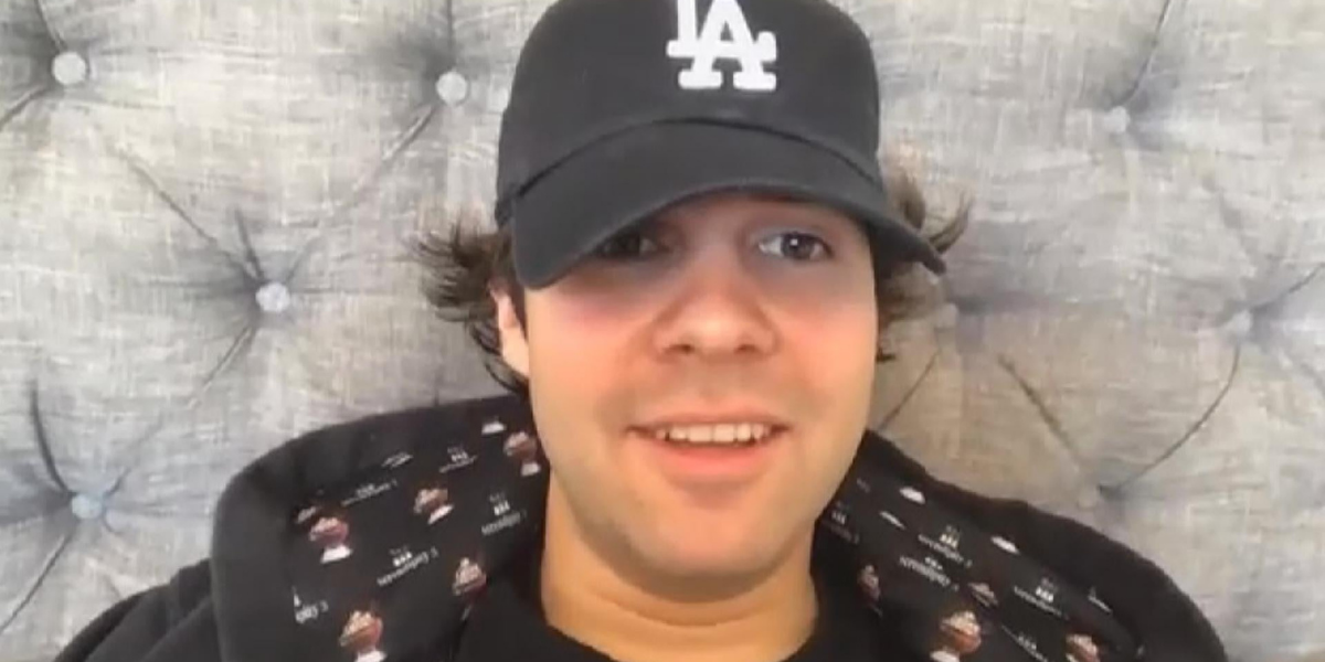 david dobrik without a shirt