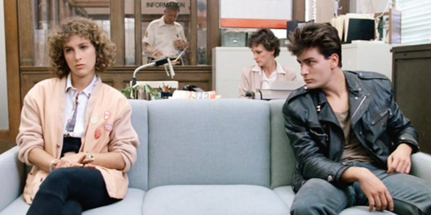 Charlie Sheen and Jennifer Grey in Ferris Bueller's Day Off