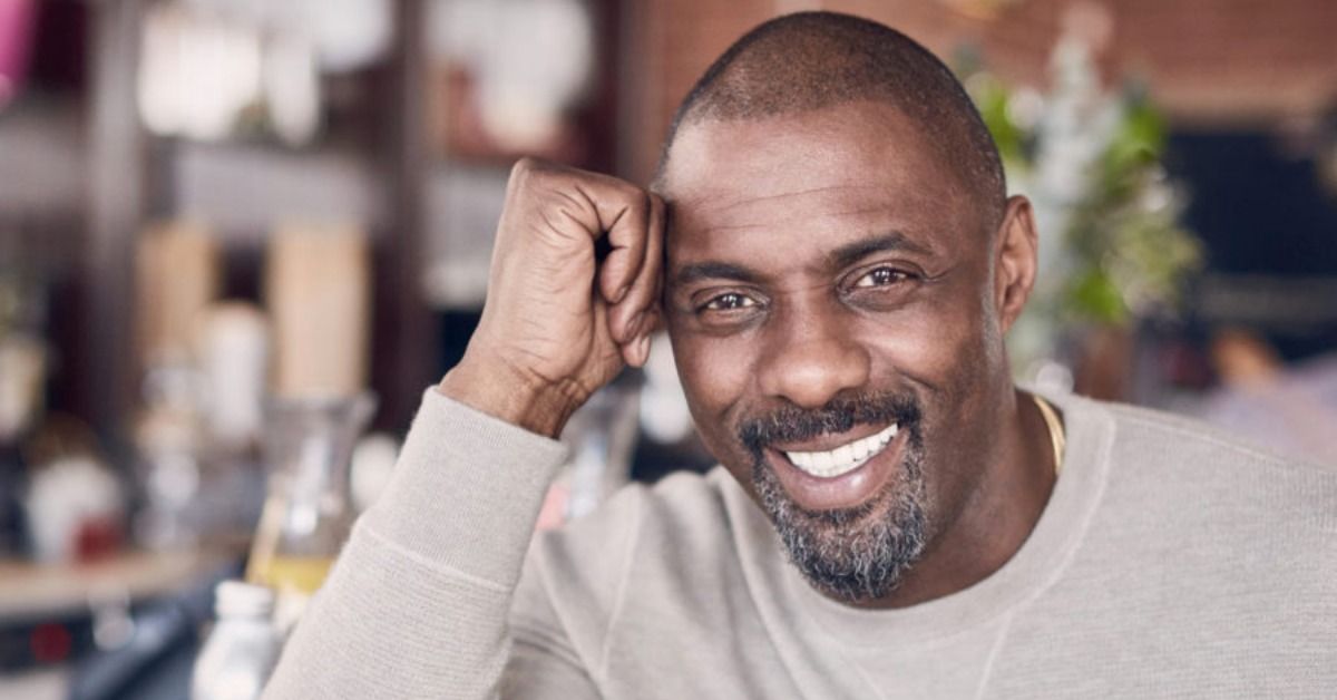 Idris Elba smiling
