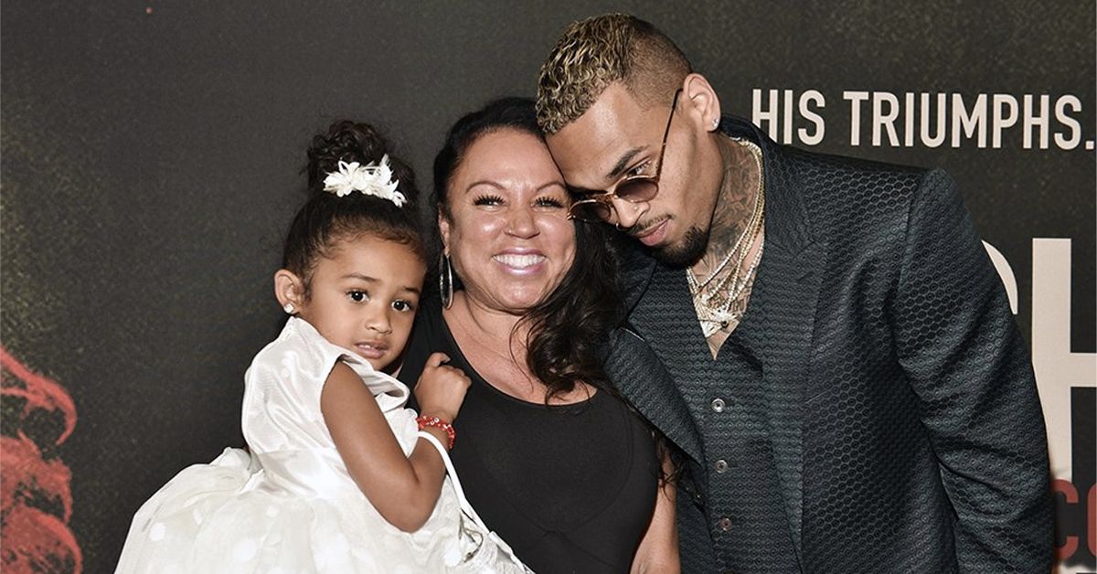 chris brown mother red carpet movie premiere