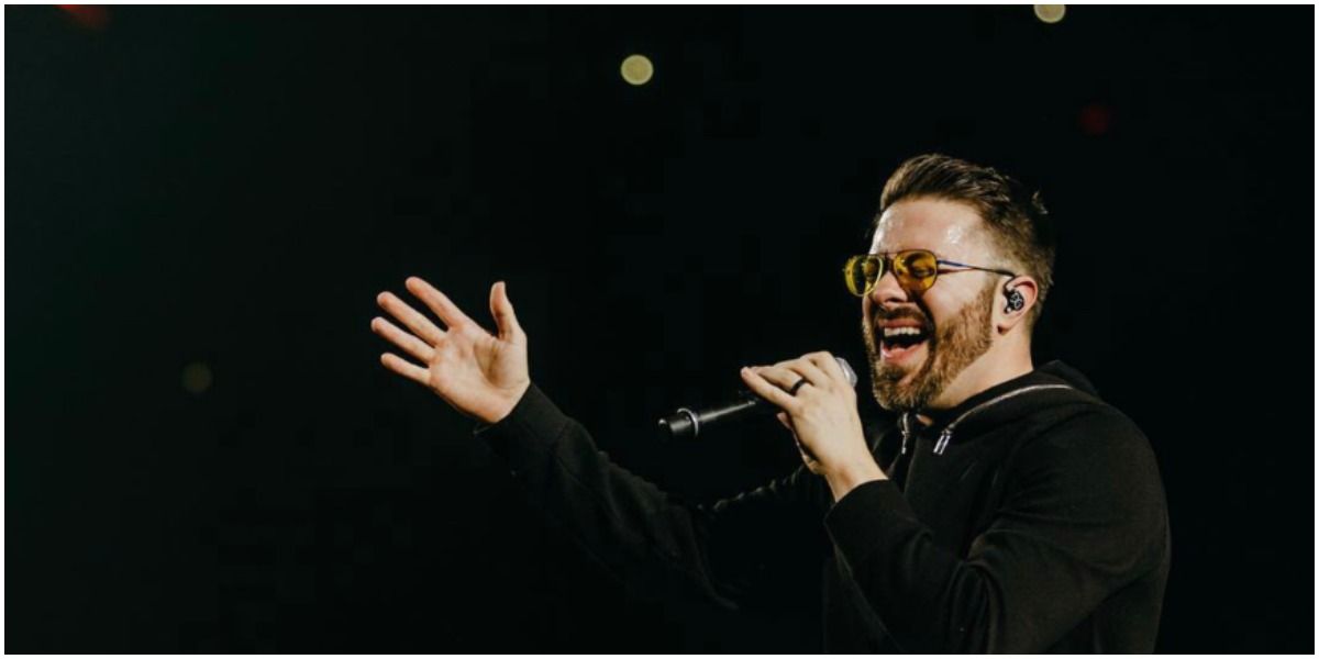 Danny Gokey from American Idol performing on stage