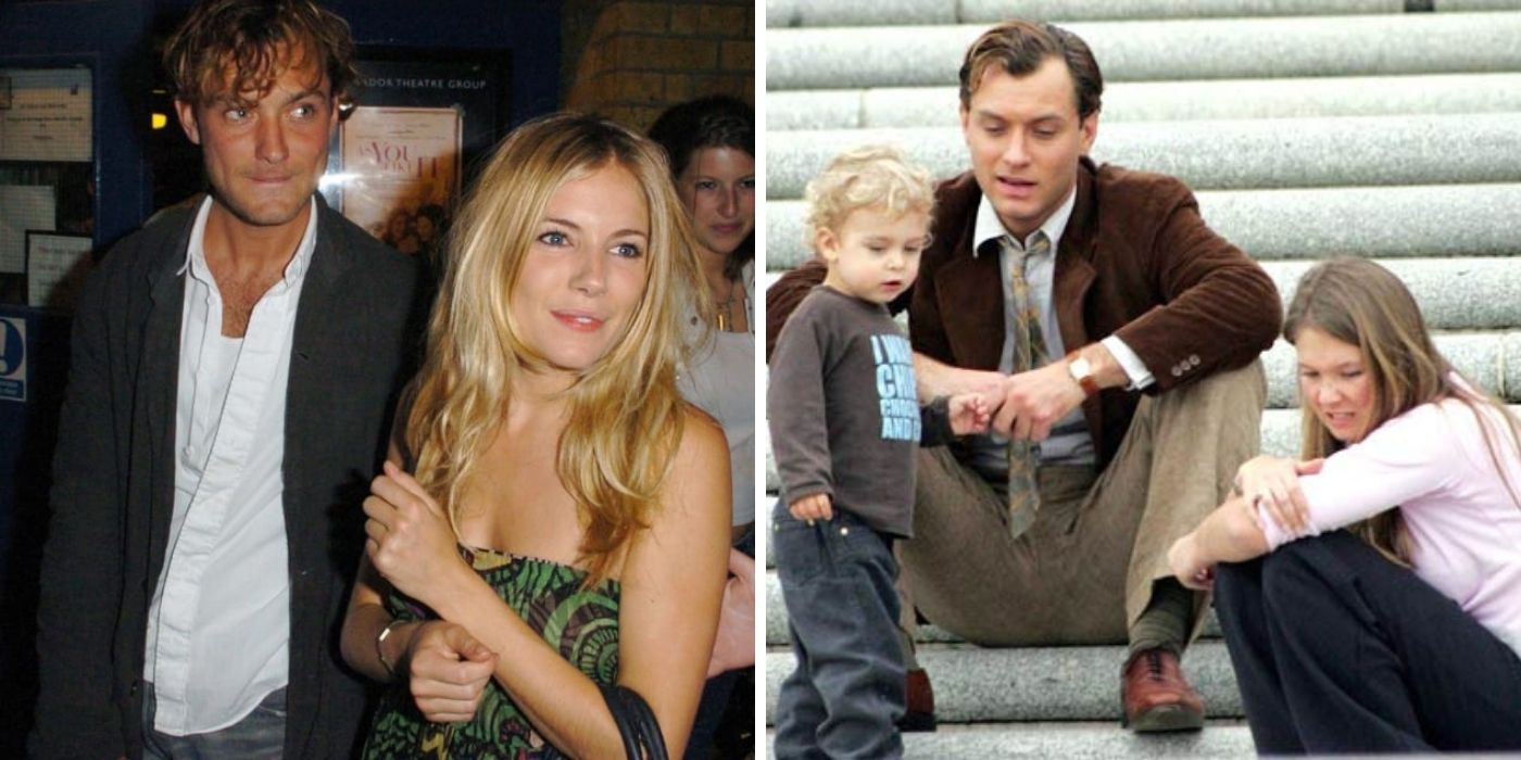 Throwback photo of Jude Law and Sienna Miller - Jude Law with his son and nanny Daisy Wright