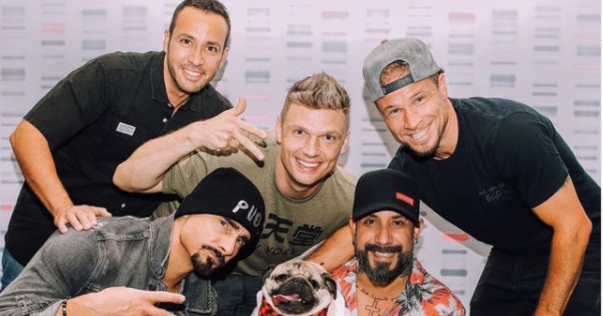 Backstreet Boys pug backstage Instagram