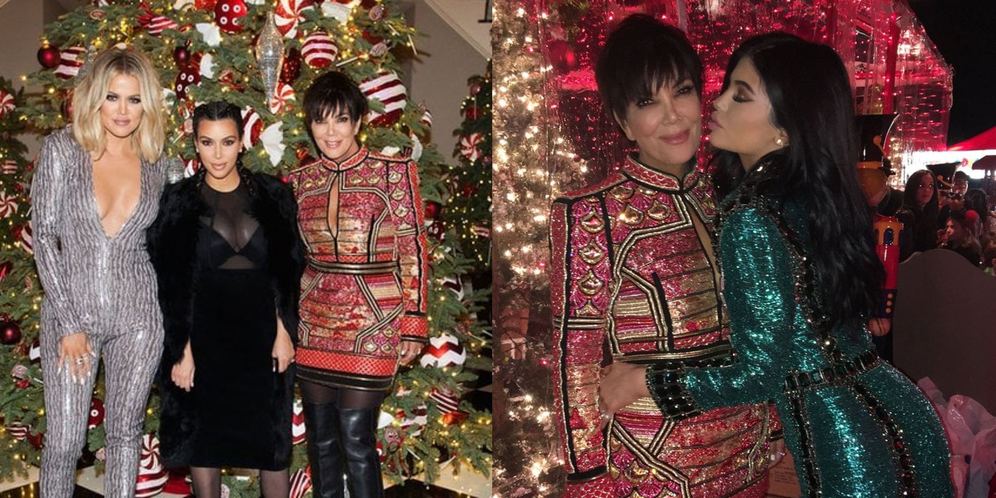 The Kardashian family Christmas in 2015