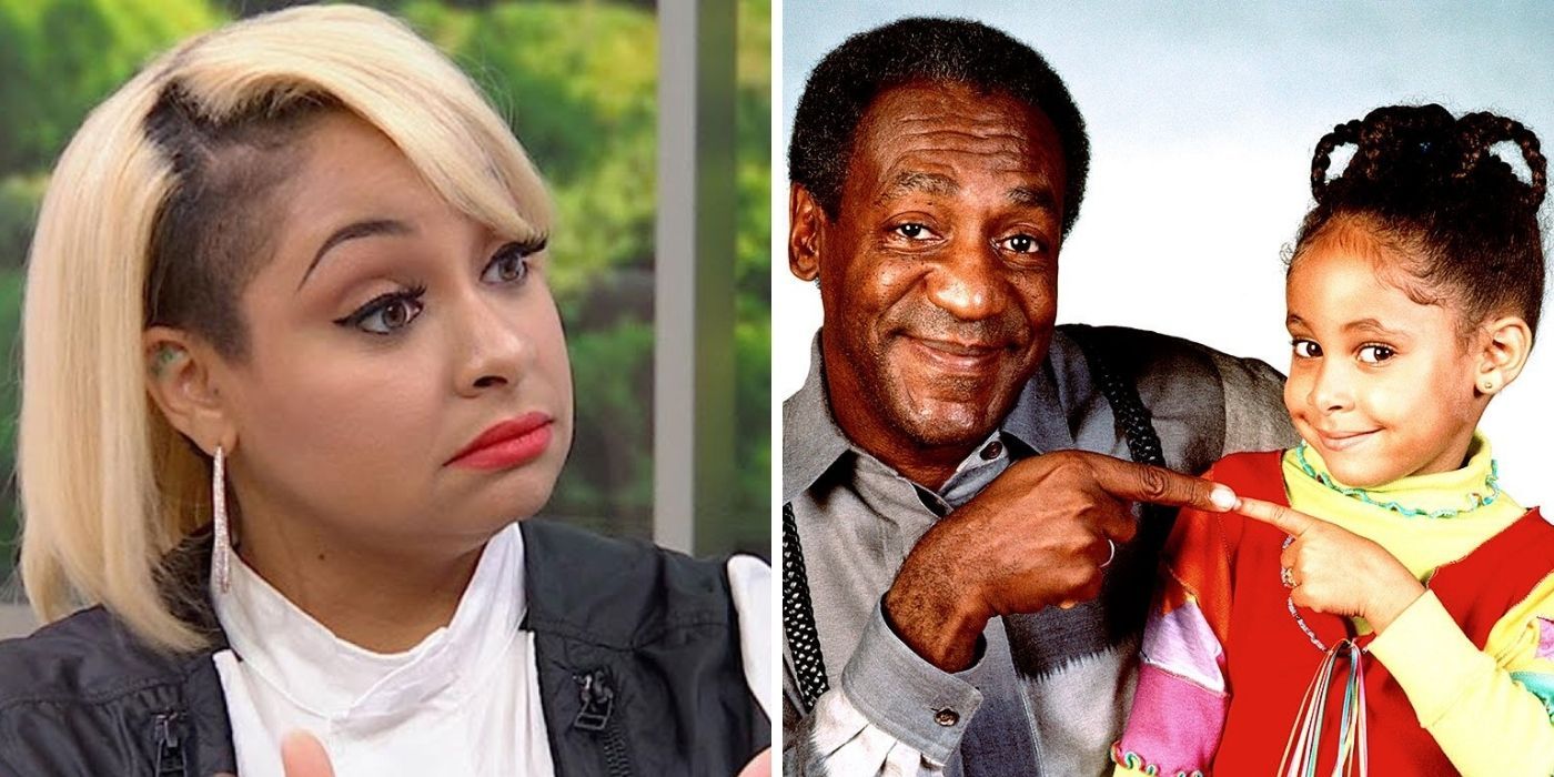 Raven-Symone making a face on 'The View' - Bill Cosby and Raven Symone on the set of 'The Cosby Show'
