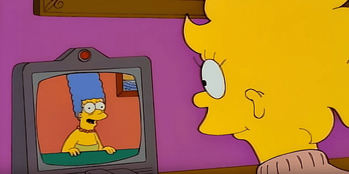 videocall on the simpsons.