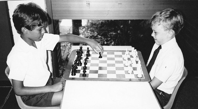 Ledger at the chess championship. 