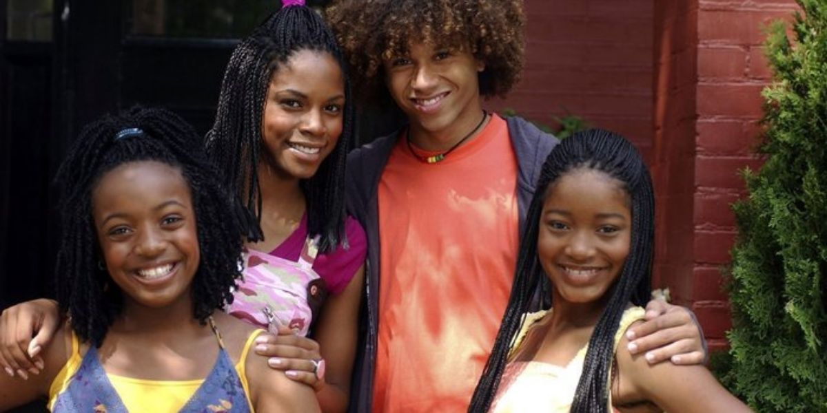 Keke Palmer with the cast of the DCOM Jump In