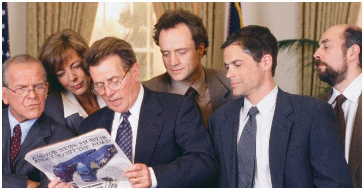cast of the west wing newspaper