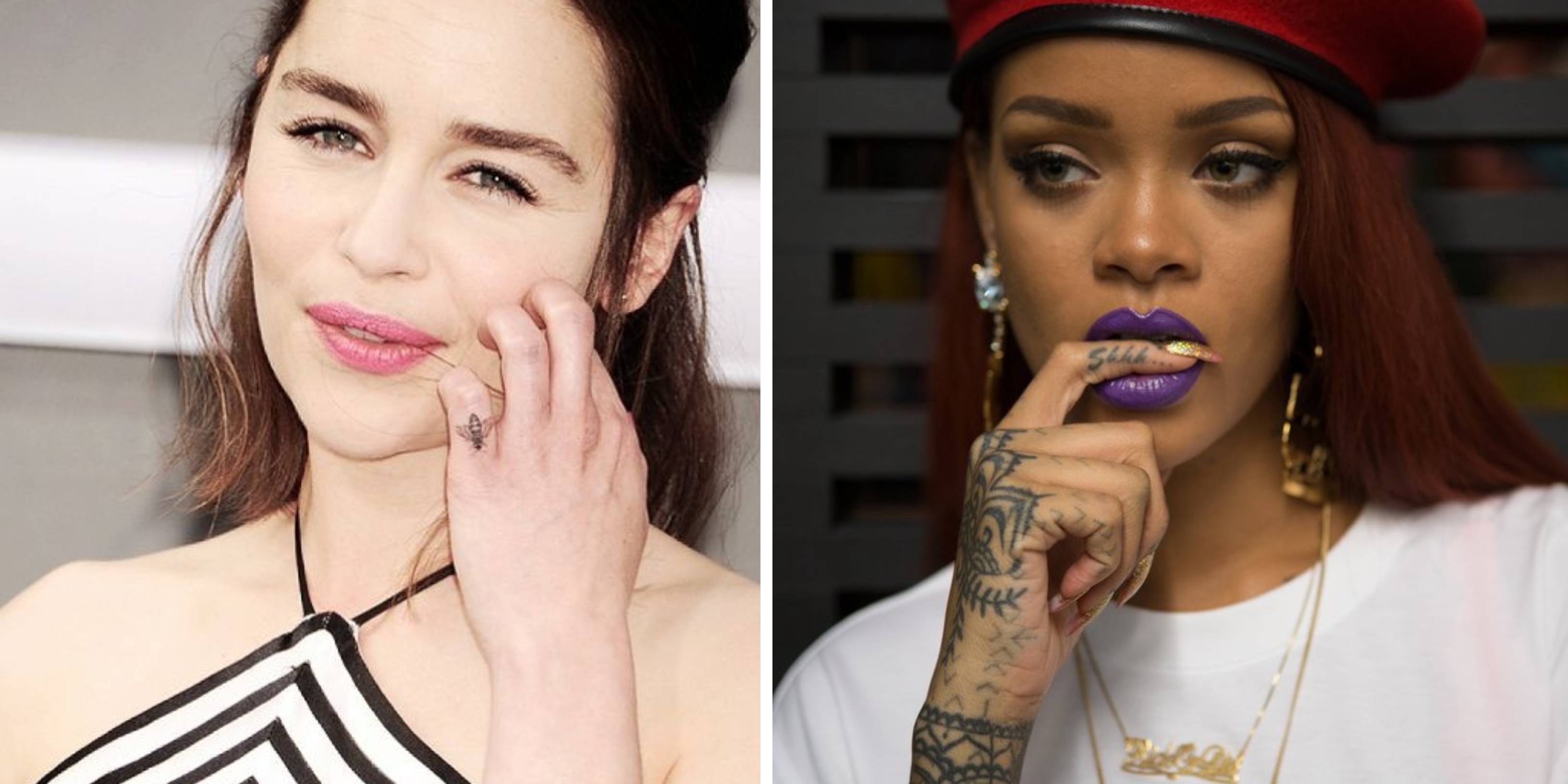 Celebs with finger tattoos