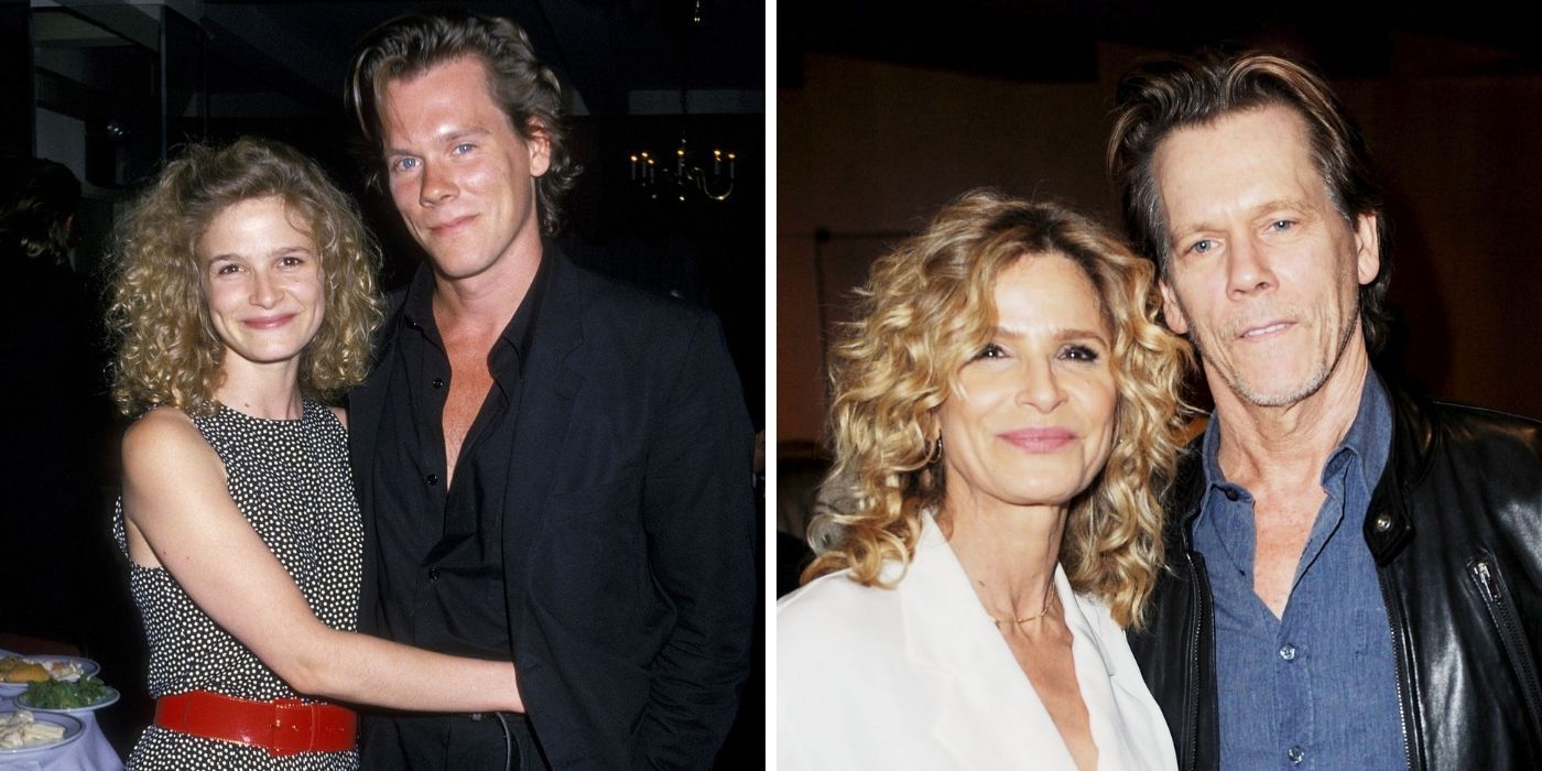 Kyra Sedgwick and Kevin Bacon in the '80s and now