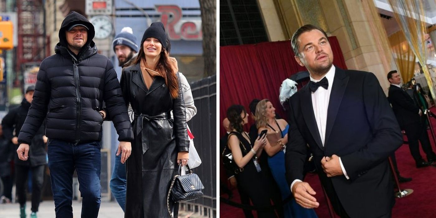 Leonardo DiCaprio and Camila Morrone walking - Leonardo DiCaprio on a red carpet