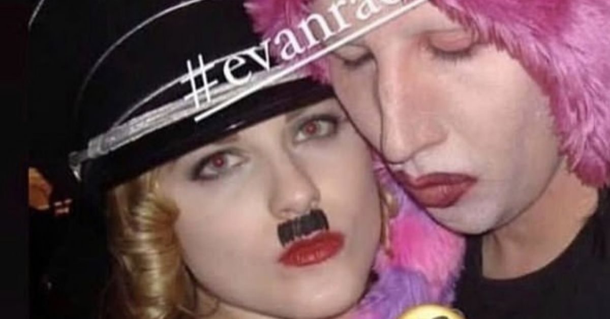Evan Rachel Wood Mustache Marilyn Manson